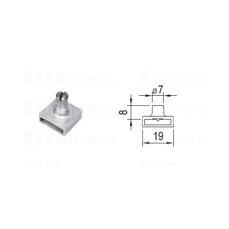 Központi fiókzár csap 8mm