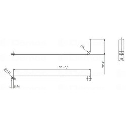 Zár  rúd 292 irattartóhoz 334mm