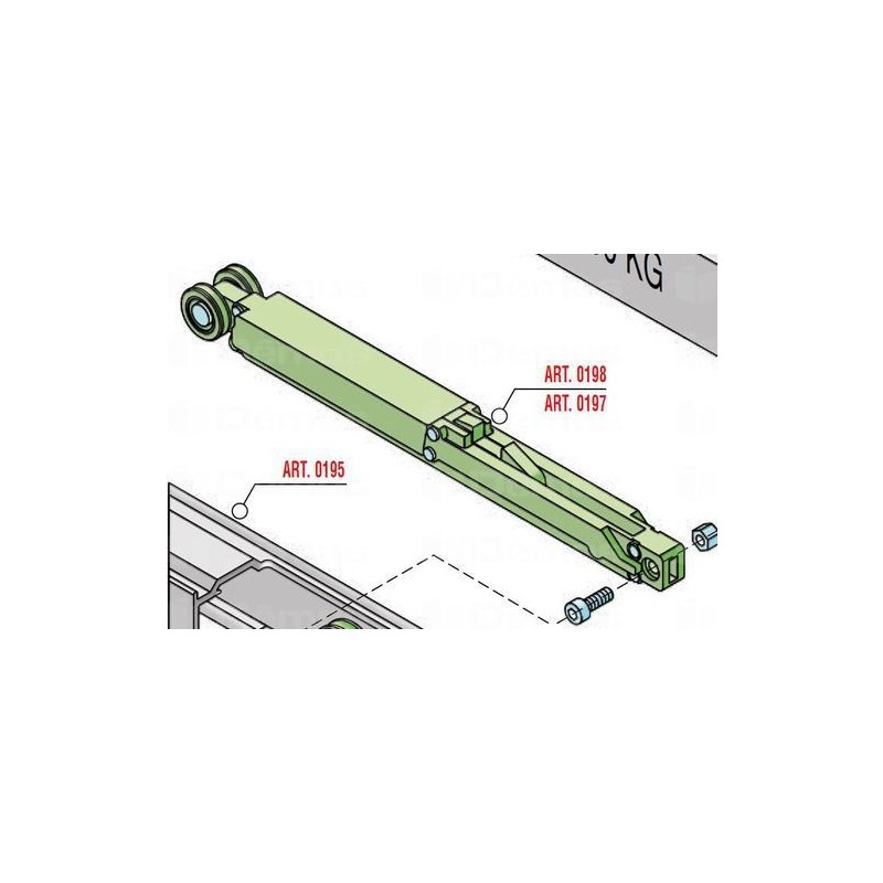 Silent csillapító beltéri tolóajtóhoz 40kg