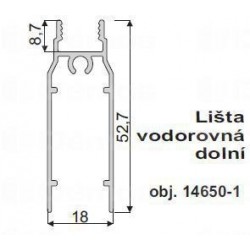 INDECO alsó takaró profil (10mm) 5m Ezüst