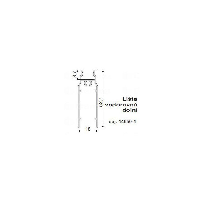 INDECO alsó takaró profil (10mm) 5m Ezüst