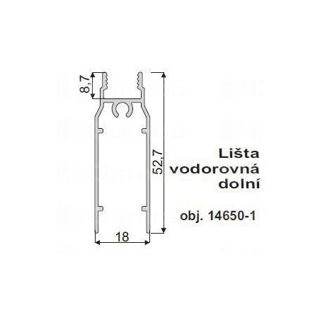 INDECO alsó takaró profil (10mm) 5m Ezüst