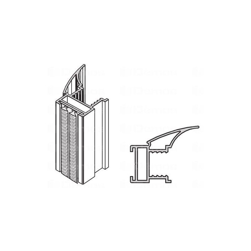 SEVROLL Fala fogantyú profil (10mm) 2,70m Ezüst