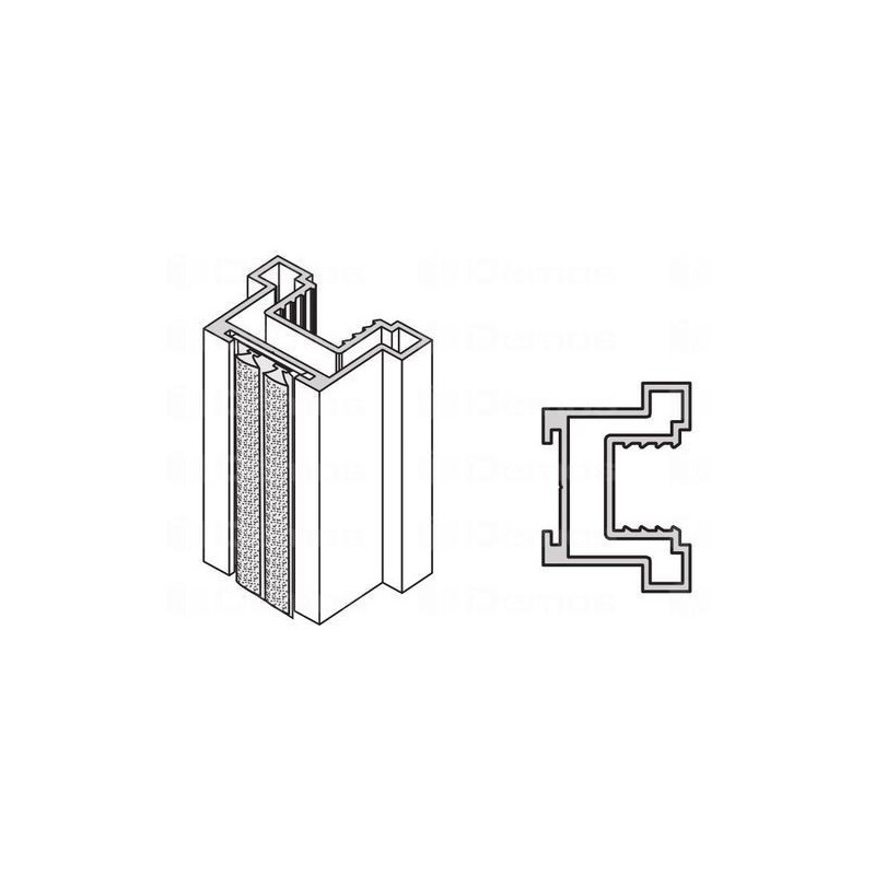 SEVROLL Polo fogantyú profil (10mm) 2,70m Ezüst