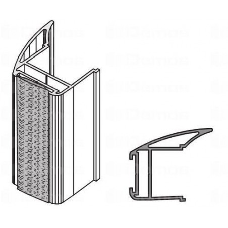 SEVROLL Libra fogantyú profil (18mm) 2,70m Ezüst