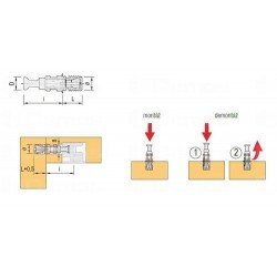 QUICK excenter összekötő csavar TE 52 (24mm)