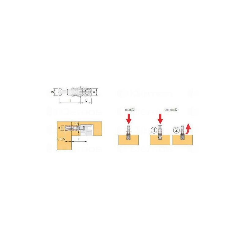 QUICK excenter összekötő csavar TE 52 (24mm)