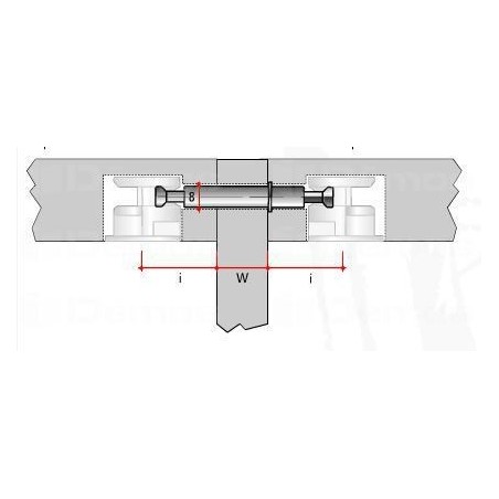 Összekötő excenter szár dupla TE12 7mm