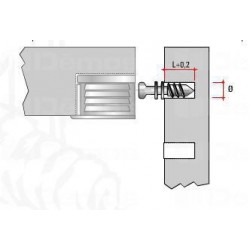 Csap polc excenterhez TI02 5x7,5mm