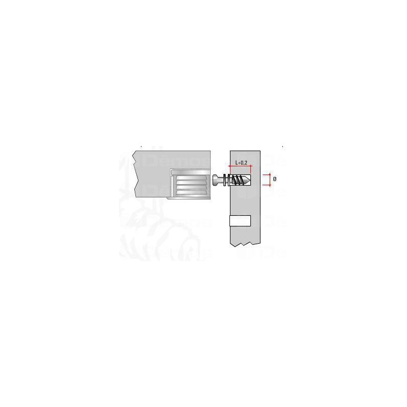 Csap polc excenterhez TI02 5x7,5mm