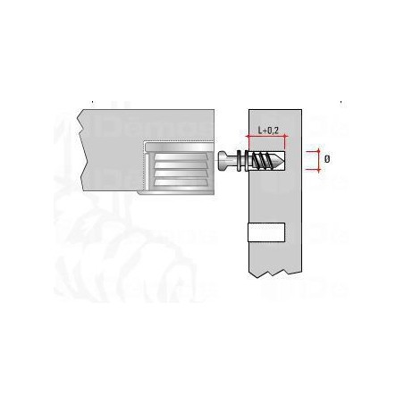 Csap polc excenterhez TI02 5x7,5mm