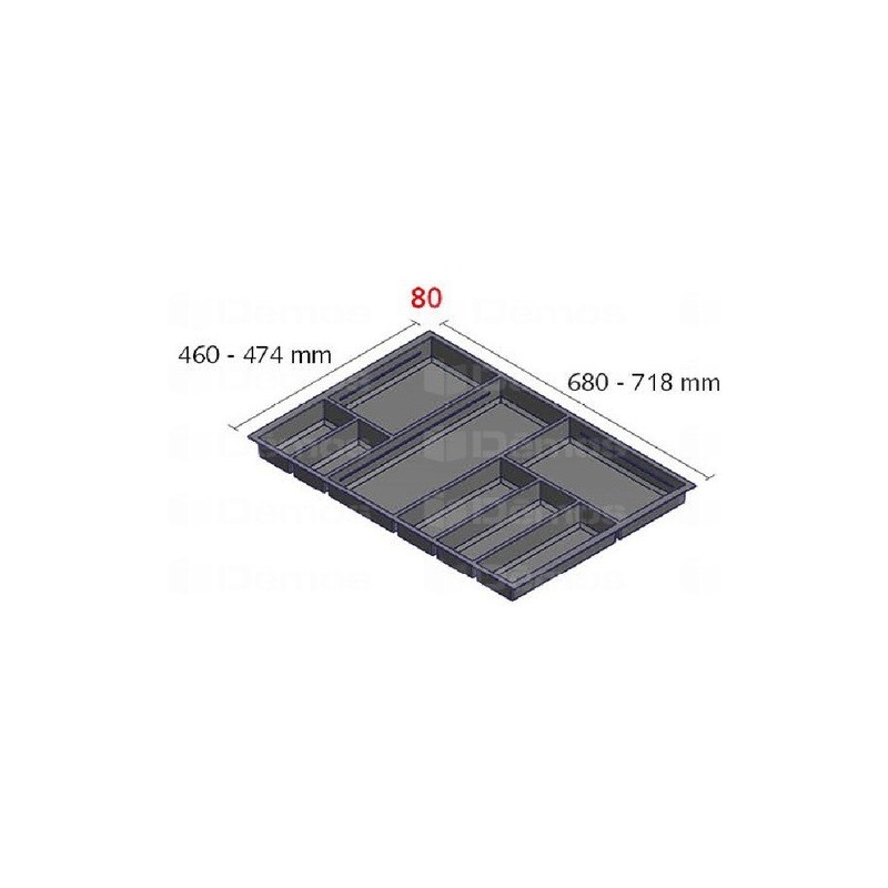 Evőeszköztartó MOVE 80 716x474mm Antracit