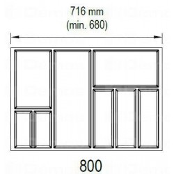 Evőeszköztartó MOVE 80 716x474mm Fehér