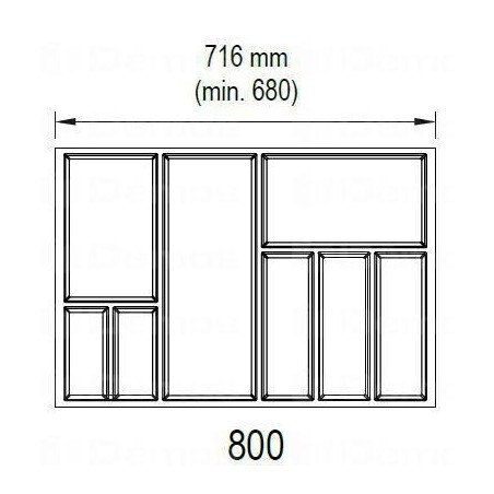 Evőeszköztartó MOVE 80 716x474mm Fehér