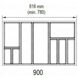 Evőeszköztartó MOVE 90 816x474mm Fehér