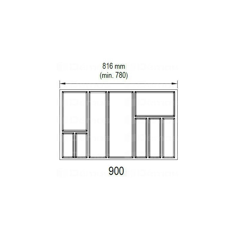 Evőeszköztartó MOVE 90 816x474mm Fehér