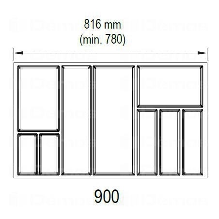 Evőeszköztartó MOVE 90 816x474mm Fehér