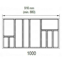 Evőeszköztartó MOVE 100 916x474mm Fehér