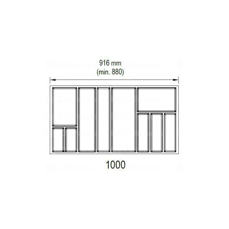 Evőeszköztartó MOVE 100 916x474mm Fehér